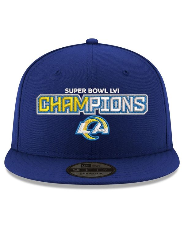 定番安い ニューエラ メンズ 帽子 アクセサリー Men's Royal Los Angeles Rams Super Bowl LVI Champions 9FIFTY Snapback Adjustable Hat Royal：ReVida 店 低価日本製
