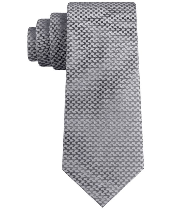 カルバンクライン メンズ ネクタイ アクセサリー Men's Micro Herringbone Tie Grey