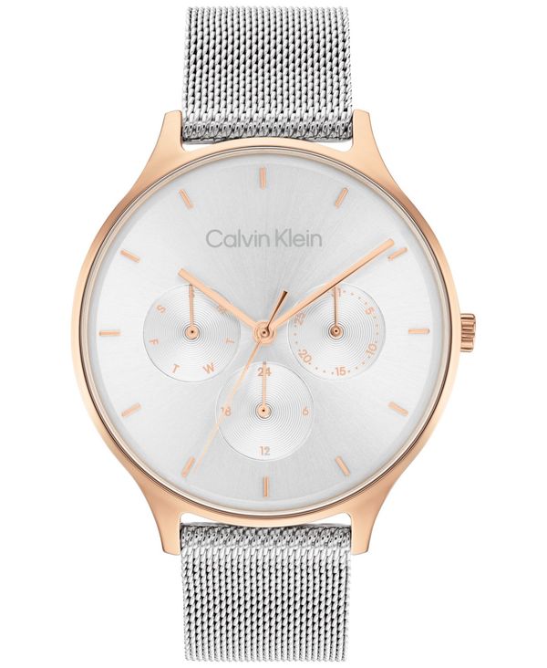 カルバンクライン 腕時計（レディース） カルバンクライン レディース 腕時計 アクセサリー Women's Timeless Stainless Steel Mesh Bracelet Watch 38mm Silver