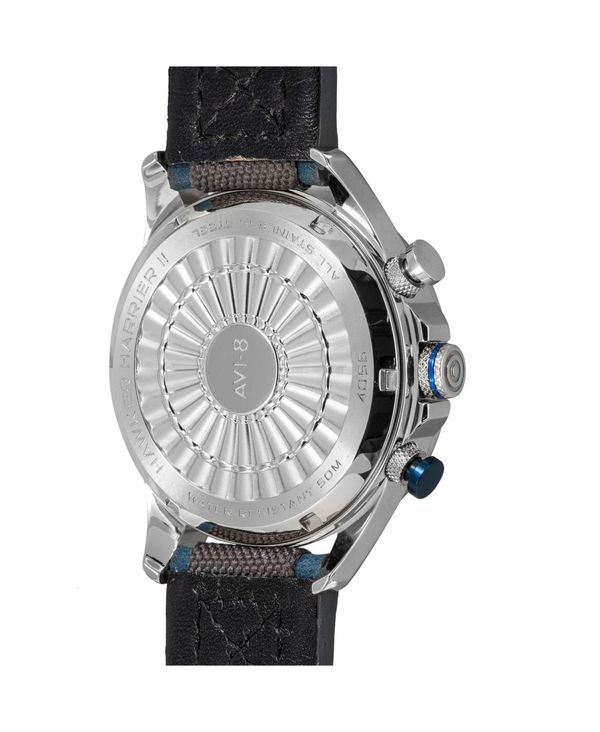 にしてくだ アヴィエイト Harrier II Chronograph Retrograde Edition Blue Genuine Leather and Nylon Strap Watch 45mm Blue：ReVida 店 メンズ 腕時計 アクセサリー Men's Hawker があります