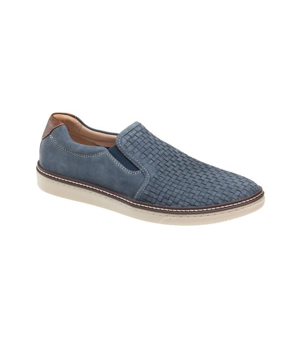 ジョンストンアンドマーフィー メンズ スリッポン・ローファー シューズ Men's McGuffey Woven Slip-On Shoes Denim