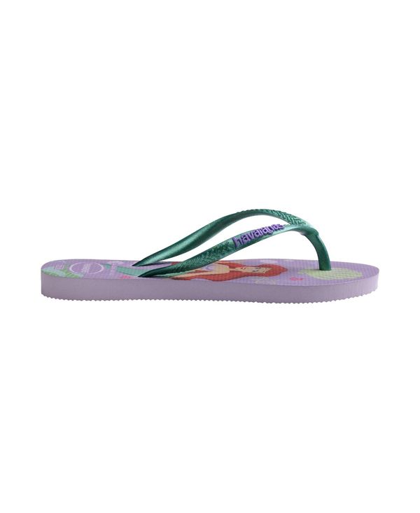 ハワイアナス レディース サンダル シューズ Kids Slim Princess Flip Flop Sandals Calm Lilac Metallic Green