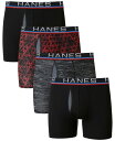 ヘインズ メンズ ボクサーパンツ アンダーウェア Men's Ultimate 4pk. Sport Boxer Briefs Assorted