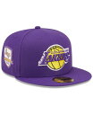 ニューエラ メンズ 帽子 アクセサリー Men's Purple Los Angeles Lakers City Side 59Fifty Fitted Hat Purple