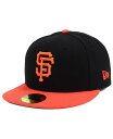 ニューエラ レディース 帽子 アクセサリー San Francisco Giants Authentic Collection 59FIFTY Cap Black/Orange