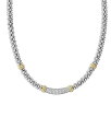 ラゴス レディース ネックレス・チョーカー・ペンダントトップ アクセサリー 18K Gold & Sterling Silver Diamond Lux Single Station Necklace 16 White/Silver