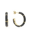 ラゴス レディース ピアス・イヤリング アクセサリー Gold & Black Caviar Collection 18K Gold & Ceramic Hoop Earrings Black/Gold