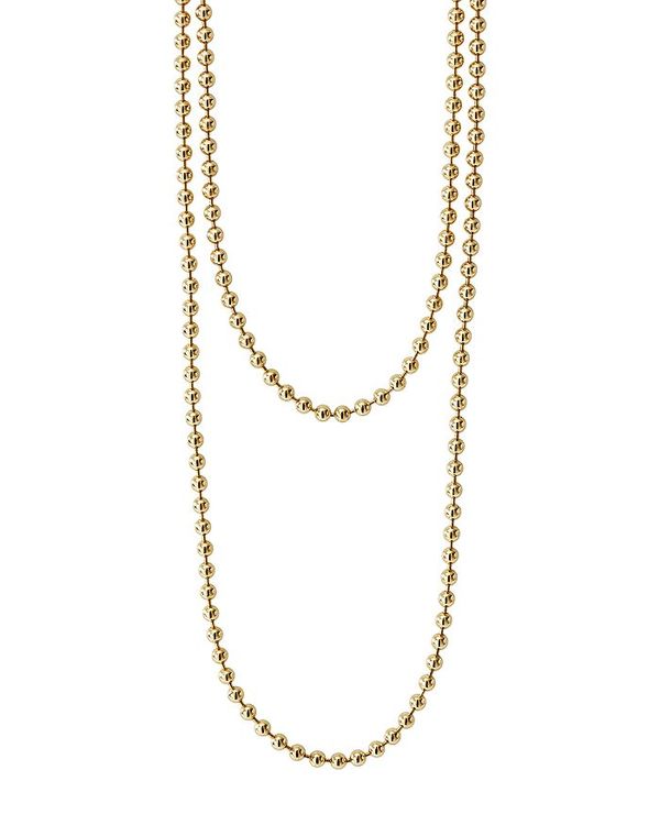 ラゴス レディース ネックレス・チョーカー・ペンダントトップ アクセサリー Caviar Gold Collection 18K Gold Ball Chain Necklace 34 Gold