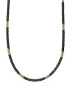 ラゴス レディース ネックレス・チョーカー・ペンダントトップ アクセサリー Gold & Black Caviar Collection 18K Gold & Ceramic Long Station Necklace 16 Black/Gold