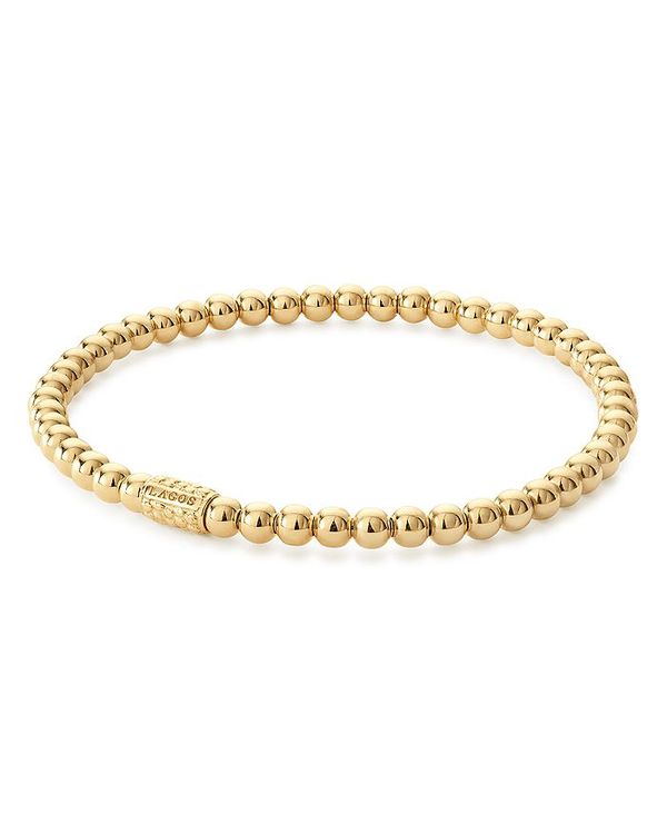 ラゴス レディース ブレスレット・バングル・アンクレット アクセサリー Caviar Gold Collection 18K Gold Beaded Bracelet 4mm Gold