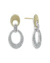 ラゴス レディース ピアス・イヤリング アクセサリー Sterling Silver & 18K Yellow Gold Caviar Lux Diamond Drop Earrings Silver