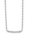 ラゴス レディース ネックレス・チョーカー・ペンダントトップ アクセサリー Sterling Silver Caviar Spark Diamond Bar & Ball Chain Necklace 16 White/Silver