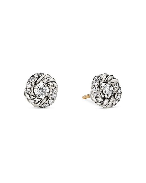 fCrbgE[} fB[X sAXECO ANZT[ Sterling Silver Petite Infinity Stud Earrings with Diamonds Silver