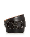 フェラガモ ベルト（メンズ） サルヴァトーレ フェラガモ メンズ ベルト アクセサリー Men's Enamel Double Gancini Leather Belt Black