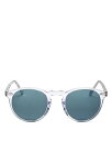 オリバーピープルズ メンズ サングラス・アイウェア アクセサリー Unisex Gregory Peck Round Sunglasses 50mm CLEAR/BLUE