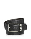 サルヴァトーレ フェラガモ メンズ ベルト アクセサリー Men's Gancini Keeper Reversible Leather Belt Black/Brown