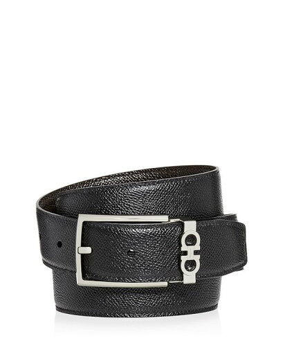 サルヴァトーレ フェラガモ メンズ ベルト アクセサリー Men's Gancini Keeper Reversible Leather Belt Black/Brown サルヴァトーレ フェラガモ メンズ ベルト アクセサリー Men's Gancini Keeper Reversible Leather Belt Black/Brown