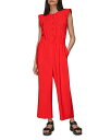 ホイッスルズ レディース ジャンプスーツ トップス Ruffled Sleeveless Button Jumpsuit Red