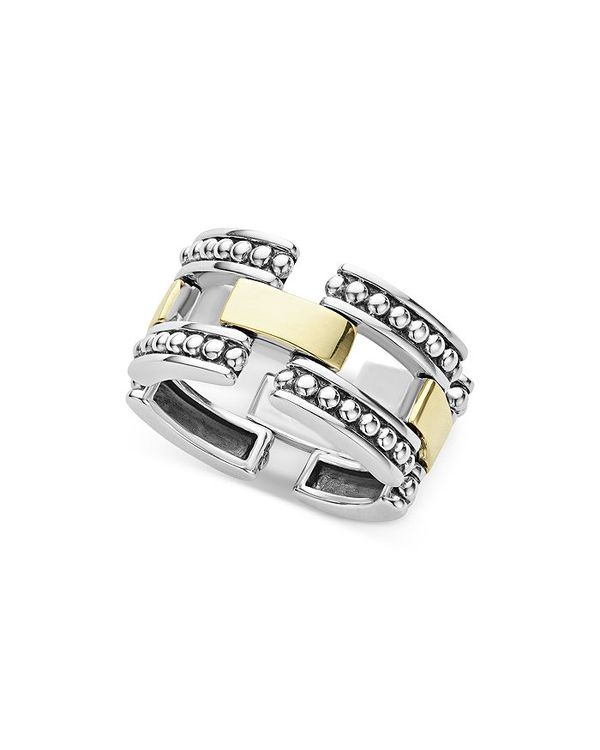 ラゴス レディース 指輪 アクセサリー 18K Yellow Gold & Sterling Silver High Bar Statement Ring Silver