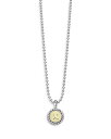 ラゴス レディース ネックレス・チョーカー アクセサリー Sterling Silver and 18K Yellow Gold Signature Caviar Initial Pendant Necklace 16 X