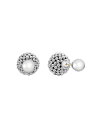 ラゴス レディース ピアス・イヤリング アクセサリー Sterling Silver Signature Caviar Bead Front-Back Stud Earrings Silver