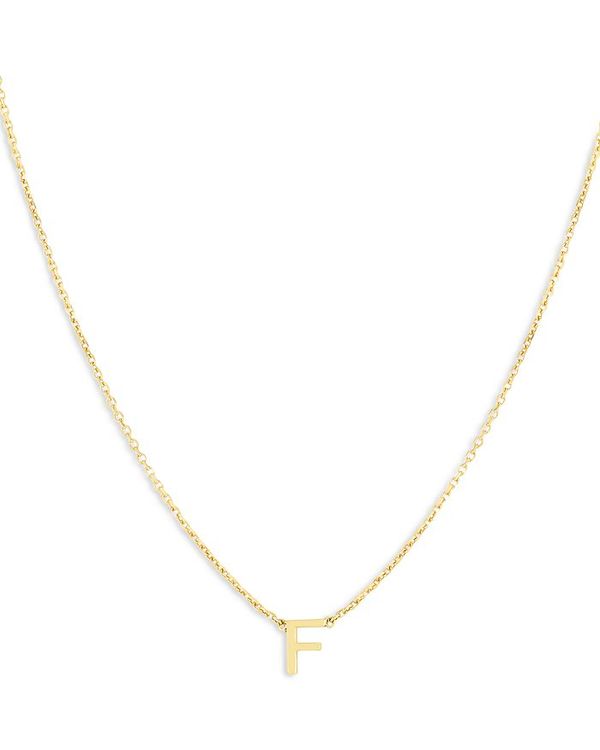 [ & hE fB[X lbNXE`[J[ ANZT[ 14K Yellow Gold Initial Pendant Necklace F