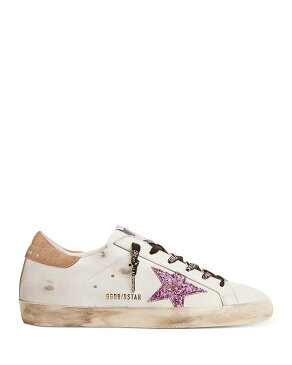 ゴールデングース レディース スニーカー シューズ Women's Super-Star Glitter Star Low Top Sneakers White/Lavender