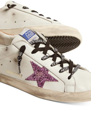 ゴールデングース レディース スニーカー シューズ Women's Super-Star Glitter Star Low Top Sneakers White/Lavender