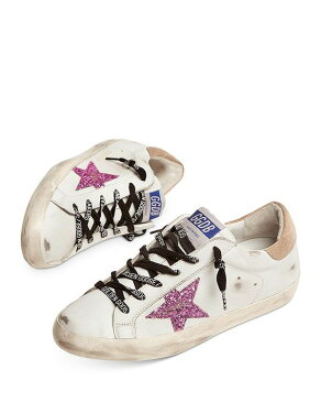 ゴールデングース レディース スニーカー シューズ Women's Super-Star Glitter Star Low Top Sneakers White/Lavender