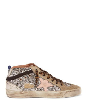 ゴールデングース レディース スニーカー シューズ Women's Mid Star Glitter Covered Mid Top Sneakers Silver/Light Pink