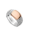 ラゴス レディース リング アクセサリー 18K Rose Gold & Sterling Silver High Bar Two Tone Beaded Statement Ring Silver/Rose Gold