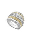 ラゴス レディース リング アクセサリー 18K Gold and Sterling Silver Diamond Lux Large Ring White/Silver