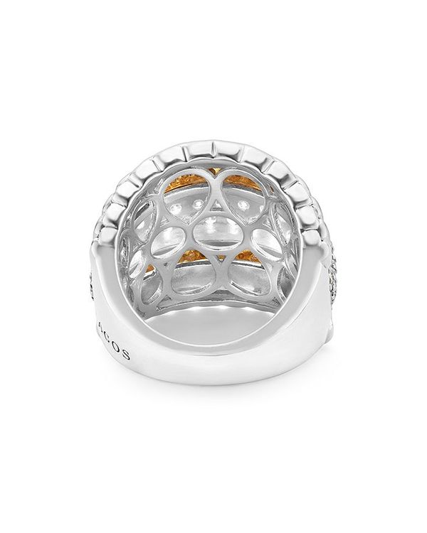 ラゴス レディース リング アクセサリー 18K Gold and Sterling Silver Diamond Lux Large Ring White/Silver