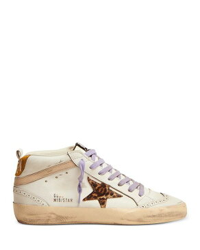 ゴールデングース レディース スニーカー シューズ Women's Star Leopard Print Mid Top Sneakers White/Beige