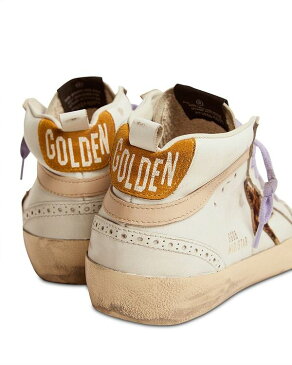ゴールデングース レディース スニーカー シューズ Women's Star Leopard Print Mid Top Sneakers White/Beige