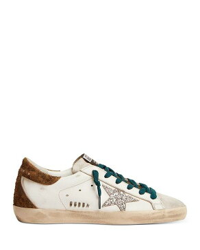ゴールデングース レディース スニーカー シューズ Women's Super Star Glitter Low Top Sneakers White/silver