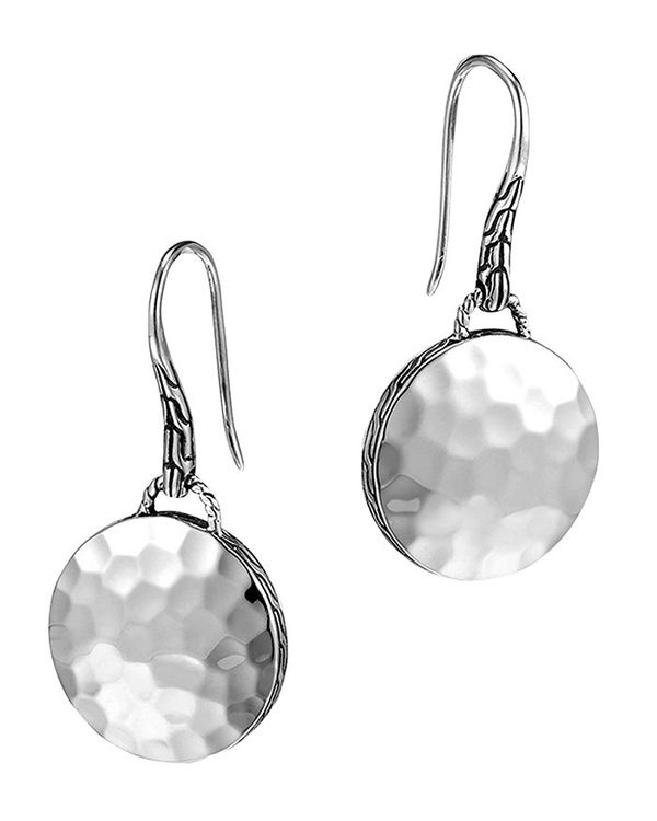 ジョン・ハーディー レディース ピアス・イヤリング アクセサリー John Hardy Palu Sterling Silver Round Drop Earrings Silver