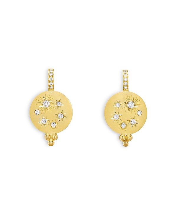 ev Zg NA fB[X sAXECO ANZT[ 18K Yellow Gold Celestial Diamond Cosmos Leverback Earrings Gold