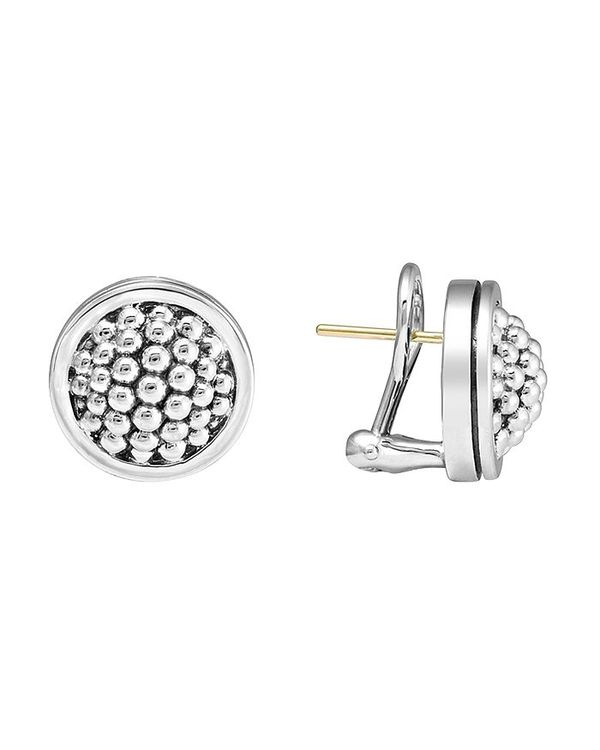 ラゴス レディース ピアス・イヤリング アクセサリー Sterling Silver Caviar Button Earrings Silver