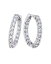 Сȥ ǥ ԥ ꡼ 18K White Gold Perfect Diamond Inside Out Medium Hoop Earrings White