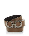 サルヴァトーレ フェラガモ メンズ ベルト アクセサリー Men's Double Gancini Reversible Leather Belt Brown Sugar