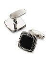 リンクアップ メンズ カフスボタン アクセサリー Onyx Square Cufflinks Onyx