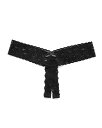 nL[pL[ fB[X pc A_[EFA After Midnight Signature Lace Open-Panel Low-Rise Thong Black