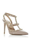 ヴァレンティノ レディース パンプス シューズ Women's Rockstud Cage Leather Pumps with Studs Poudre