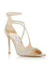 ジミーチュー レディース ヒール シューズ Women's Azia Strappy High Heel Sandals Platinum Ice