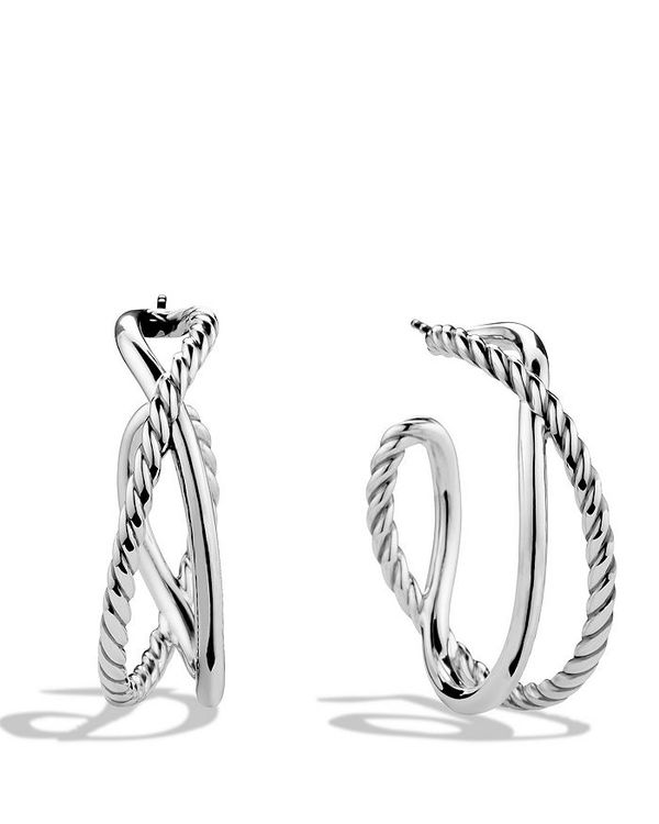 fCrbgE[} fB[X sAXECO ANZT[ Crossover Hoop Earrings Silver