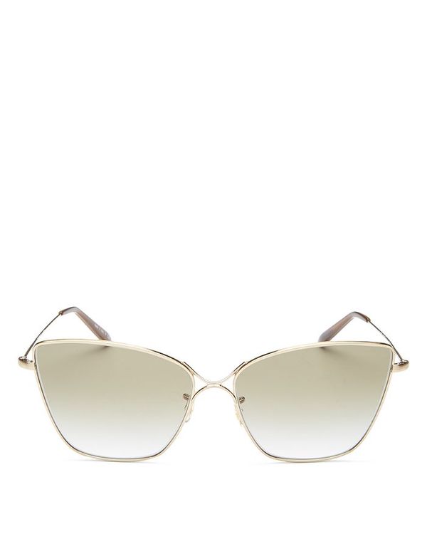 オリバーピープルズ レディース サングラス・アイウェア アクセサリー Women's Butterfly Sunglasses, 60mm GOLD/GREEN GRADIENT