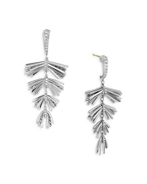 デイビット・ユーマン レディース ピアス・イヤリング アクセサリー Sterling Silver Angelika Fringe Drop Earrings with Diamonds Silver