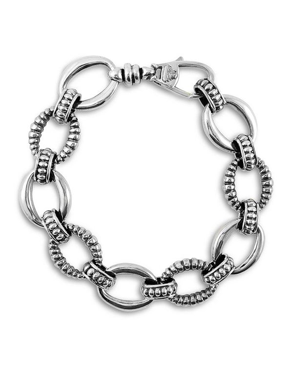 ラゴス レディース ブレスレット・バングル・アンクレット アクセサリー LAGOS Oval Link Sterling Silver Bracelet Silver