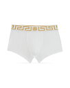 ヴェルサーチ メンズ ボクサーパンツ アンダーウェア Low Rise Logo Trunks White/Gray